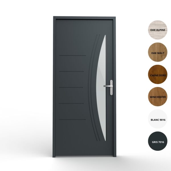 Porte d’entrée Monobloc Gamme Design - CURVE P32-D