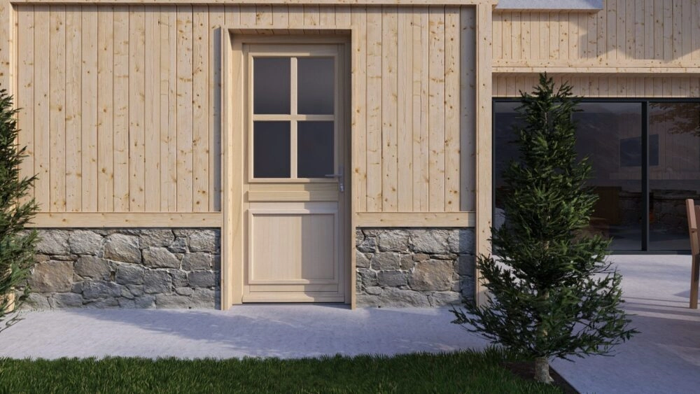 Porte Entrée Bois EDELWESS