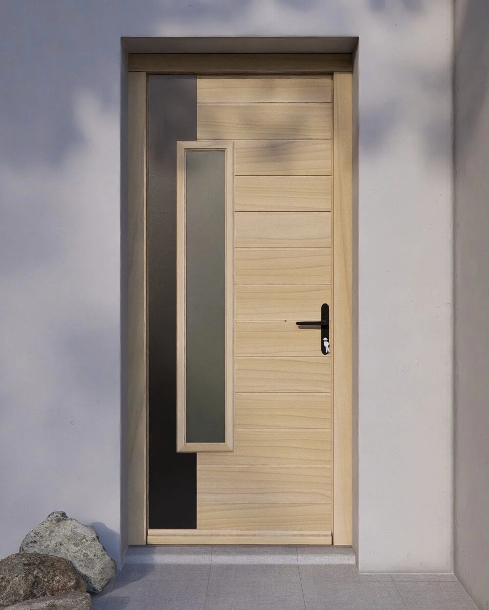 Porte Entrée Bois ORCHIDEE