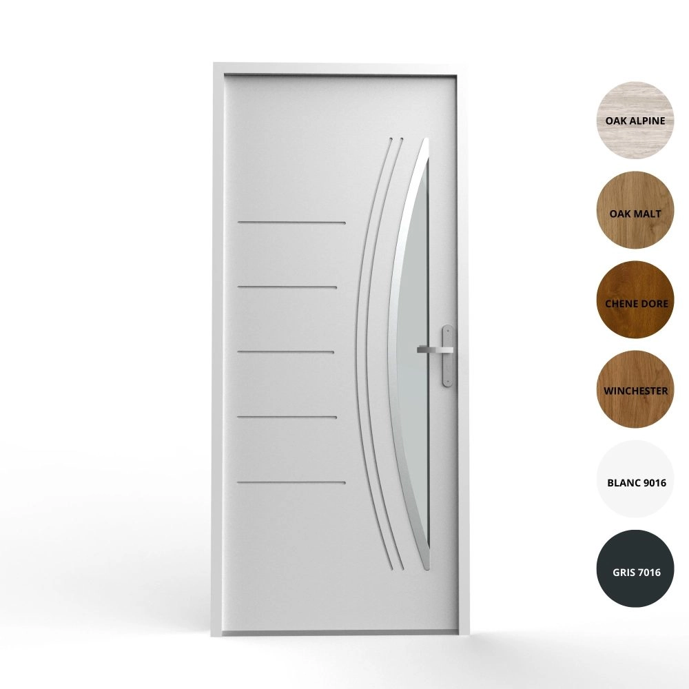 Porte d&rsquo;entrée acier monobloc – CURVE