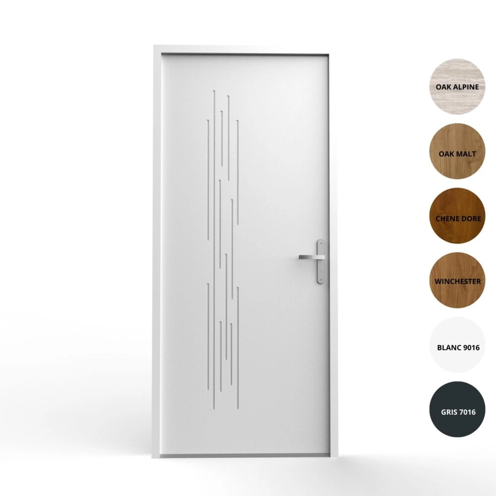 Porte d&rsquo;entrée acier monobloc – GROOVE