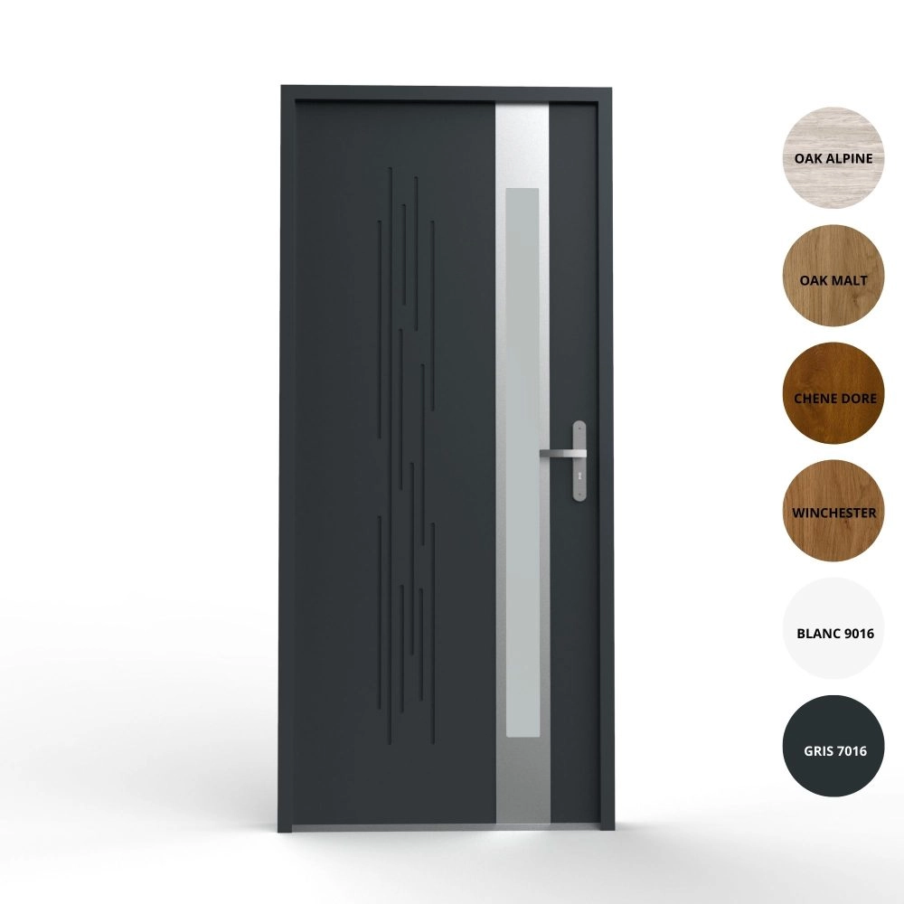 Porte d&rsquo;entrée acier monobloc – GROOVE