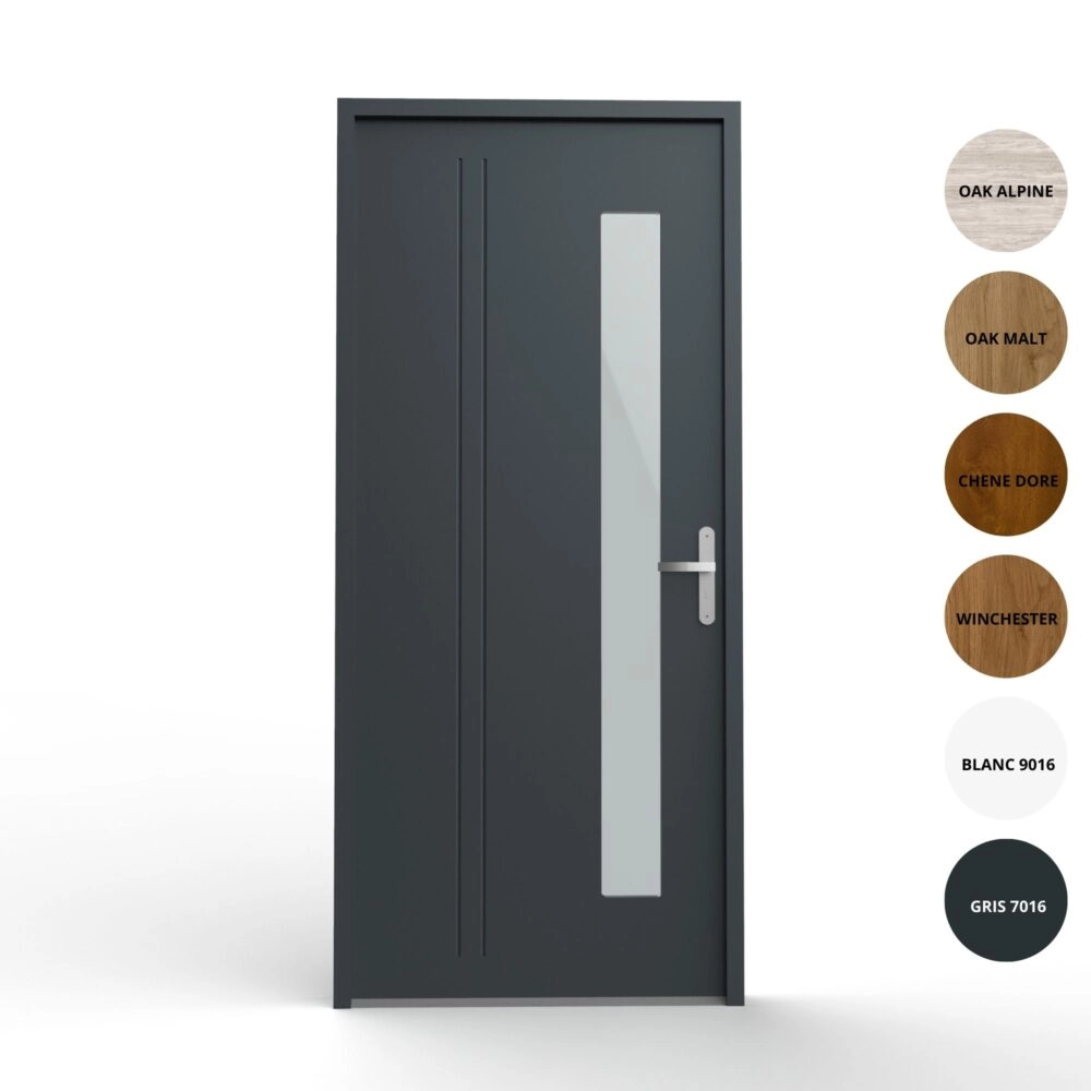 Porte d&rsquo;entrée acier monobloc – LINE